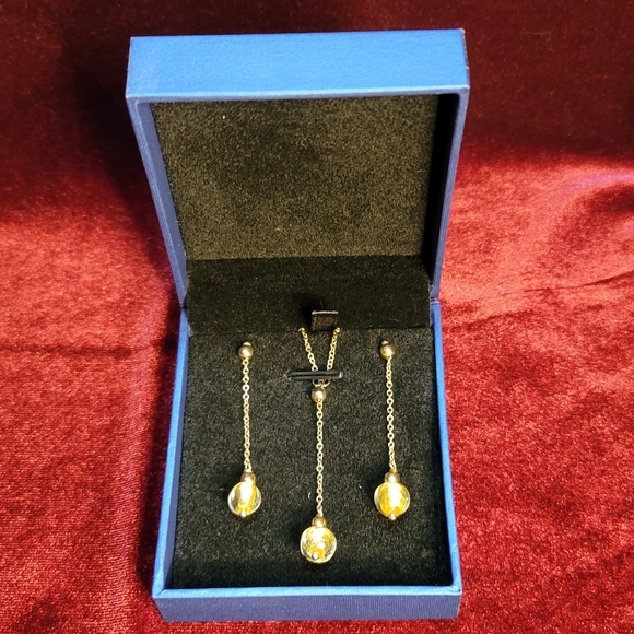 14k Yellow Gold and Murano Venetian Glass Demi Parure - Picture 14 of 14